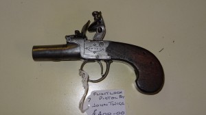 A Flintlock pistol by John Twigg (Defective Action Spring?) £400