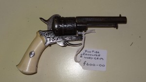 A gunfire revolver circa 1850 Belgium? having Ivory Grips .Price £600 10/12/13 